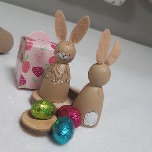Osterhase Kaninchen Geschenkset Püppchen Schokolade Karte