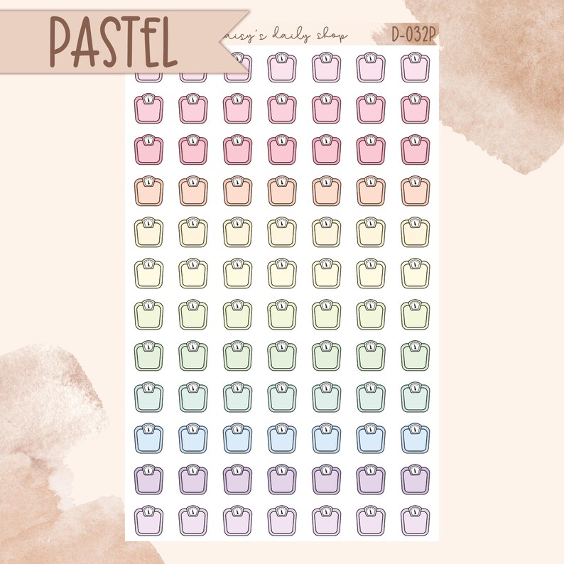 Fun Scale Stickers D-032 || Weight Scale Icon Stickers - Planner Stickers, Decorative ...