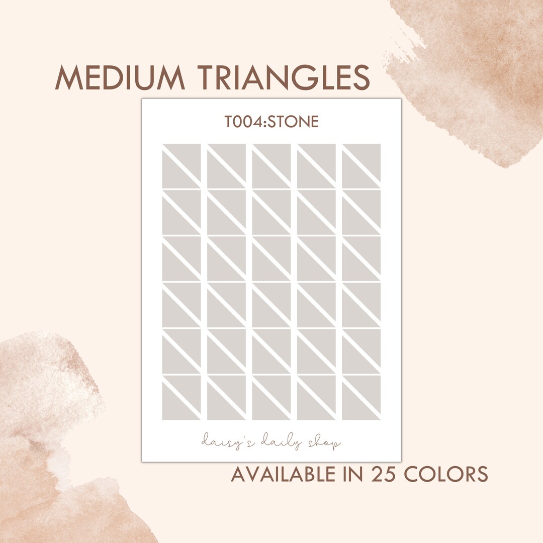 Triangle Inlay Stickers T-004 | MEDIUM TRIANGLES | Transparent Stickers, Clear Stickers - Etsy