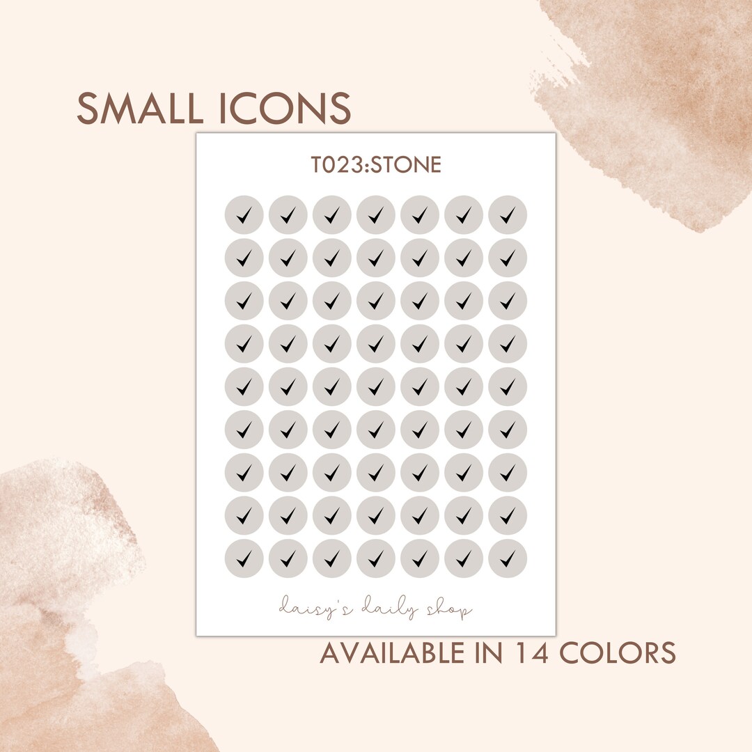 T-023 SMALL ICON DOTS Check Marks, Transparent Stickers, Clear Stickers ...