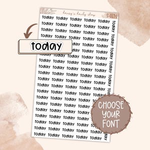 S-019 || "TODAY" SCRIPTS - Planner Stickers, Script Stickers