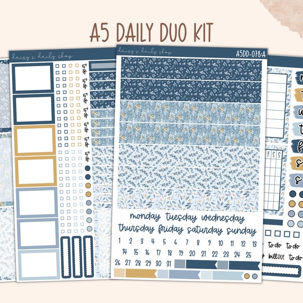 A5 DAILY DUO KIT 078 | Erin Condren Planner, Planner Stickers