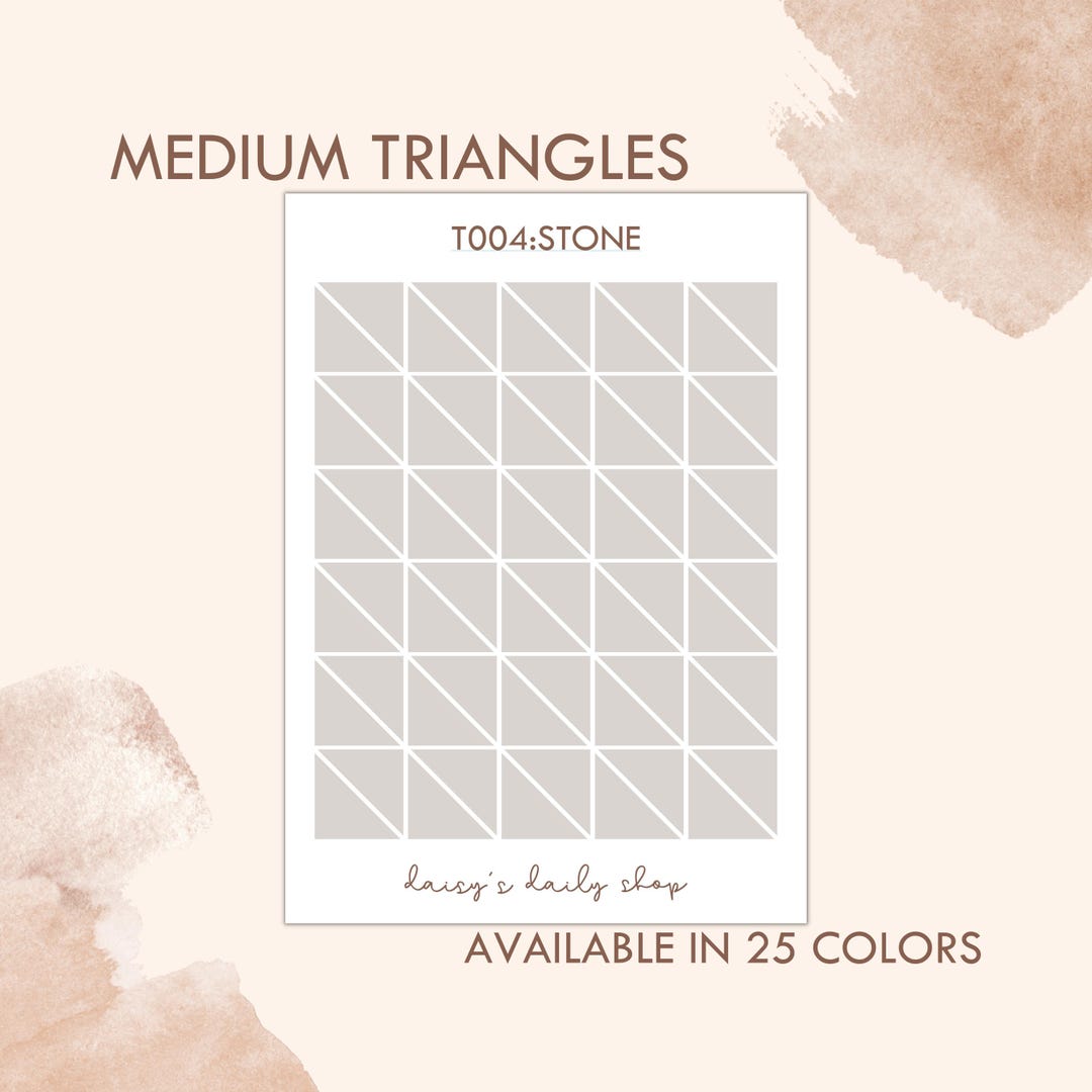 Triangle Inlay Stickers T-004 || MEDIUM TRIANGLES - Transparent Stickers, Clear Planner ...
