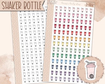 D-081 | SHAKER BOTTLE | Planner Stickers, Erin Condren, Makselife, Plumpaper