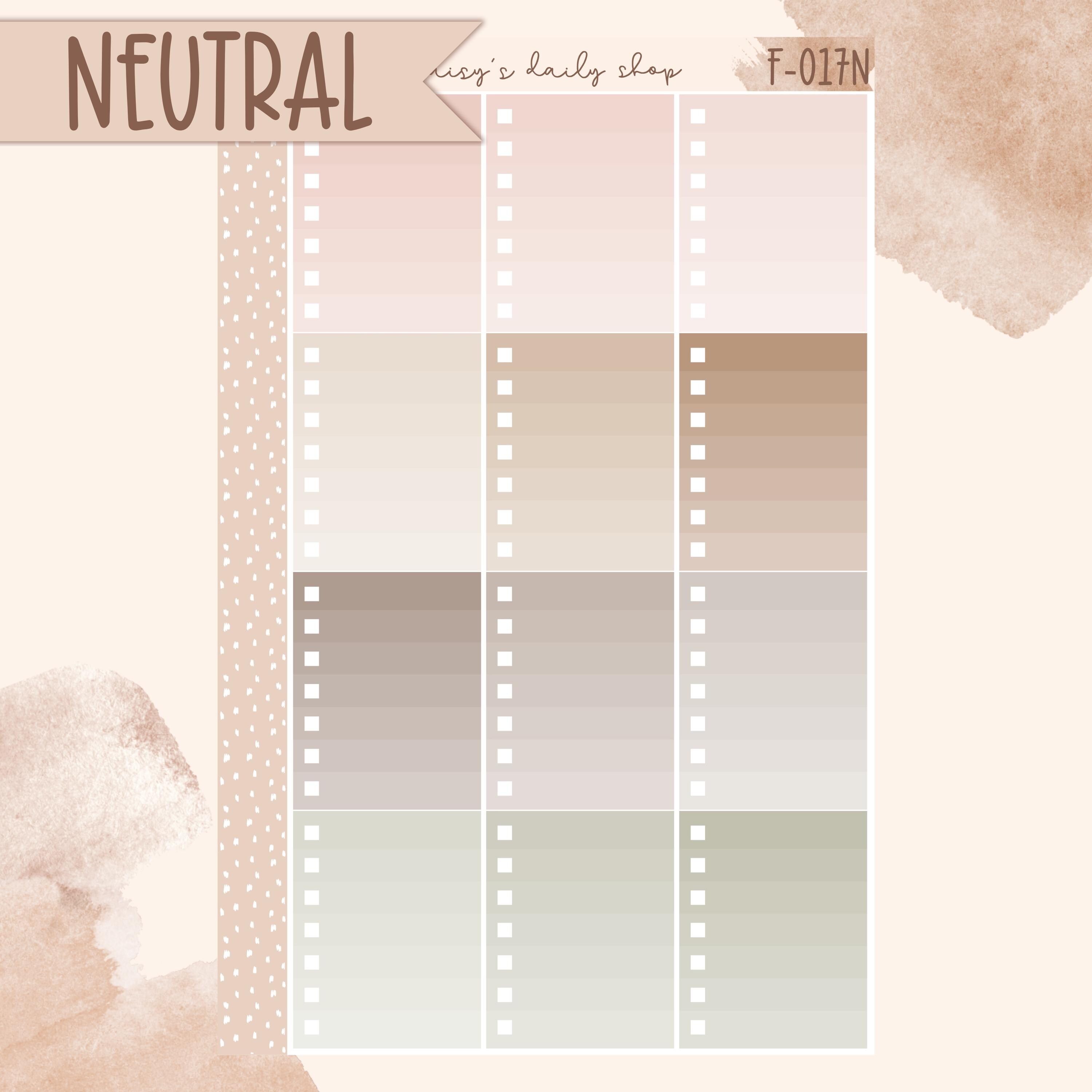 F-017 || OMBRE CHECKLIST BOX - Planner Stickers, Erin Condren ...