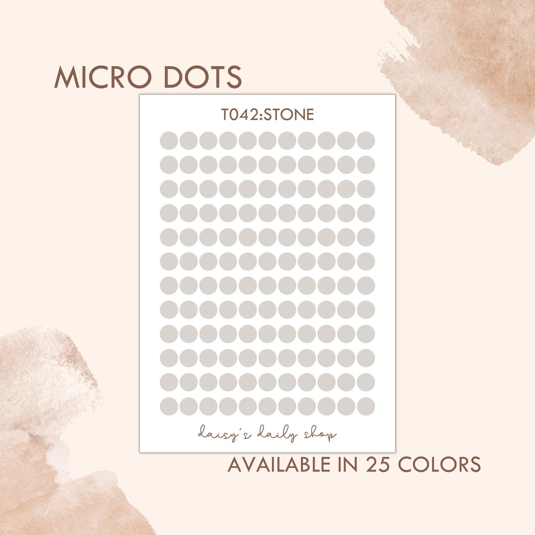 T-042 || MICRO PLANNER DOTS - Transparent Stickers, Clear Stickers - Etsy