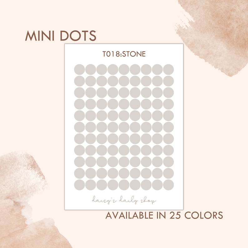 T-018 MINI PLANNER DOTS Transparent Stickers, Clear Stickers - Etsy
