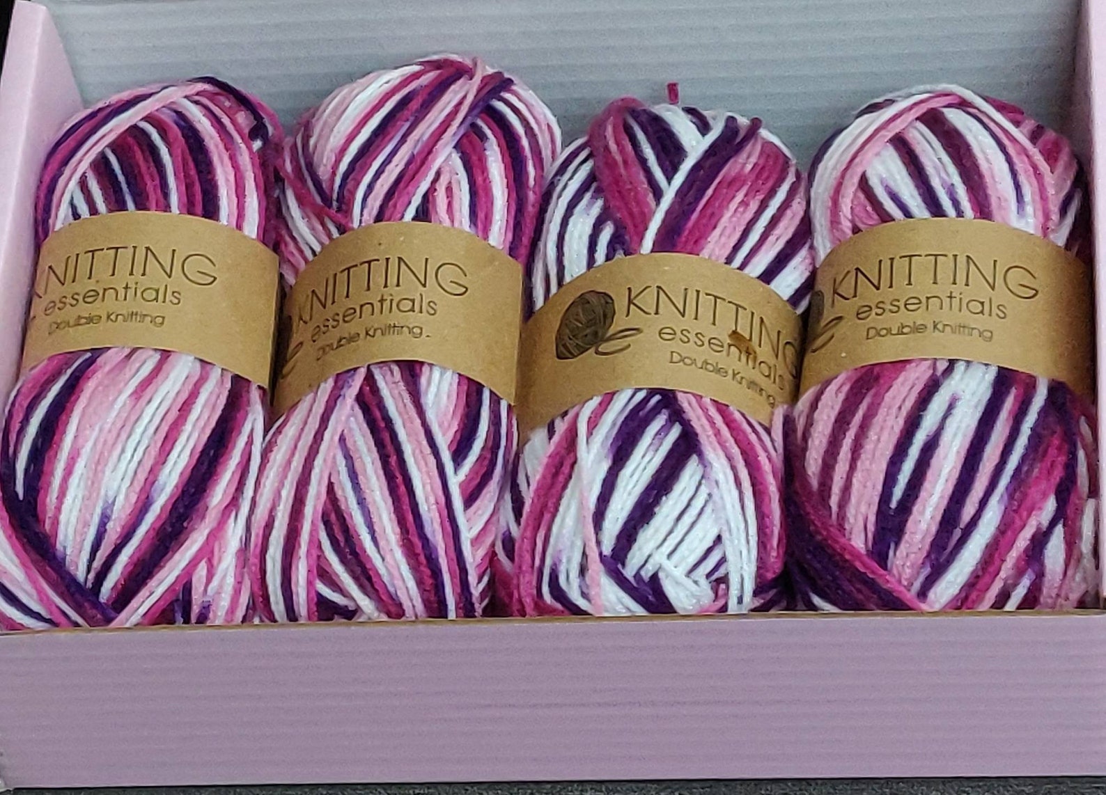 Knitting Essentials. Purple and pink mixed yarn. Etsy