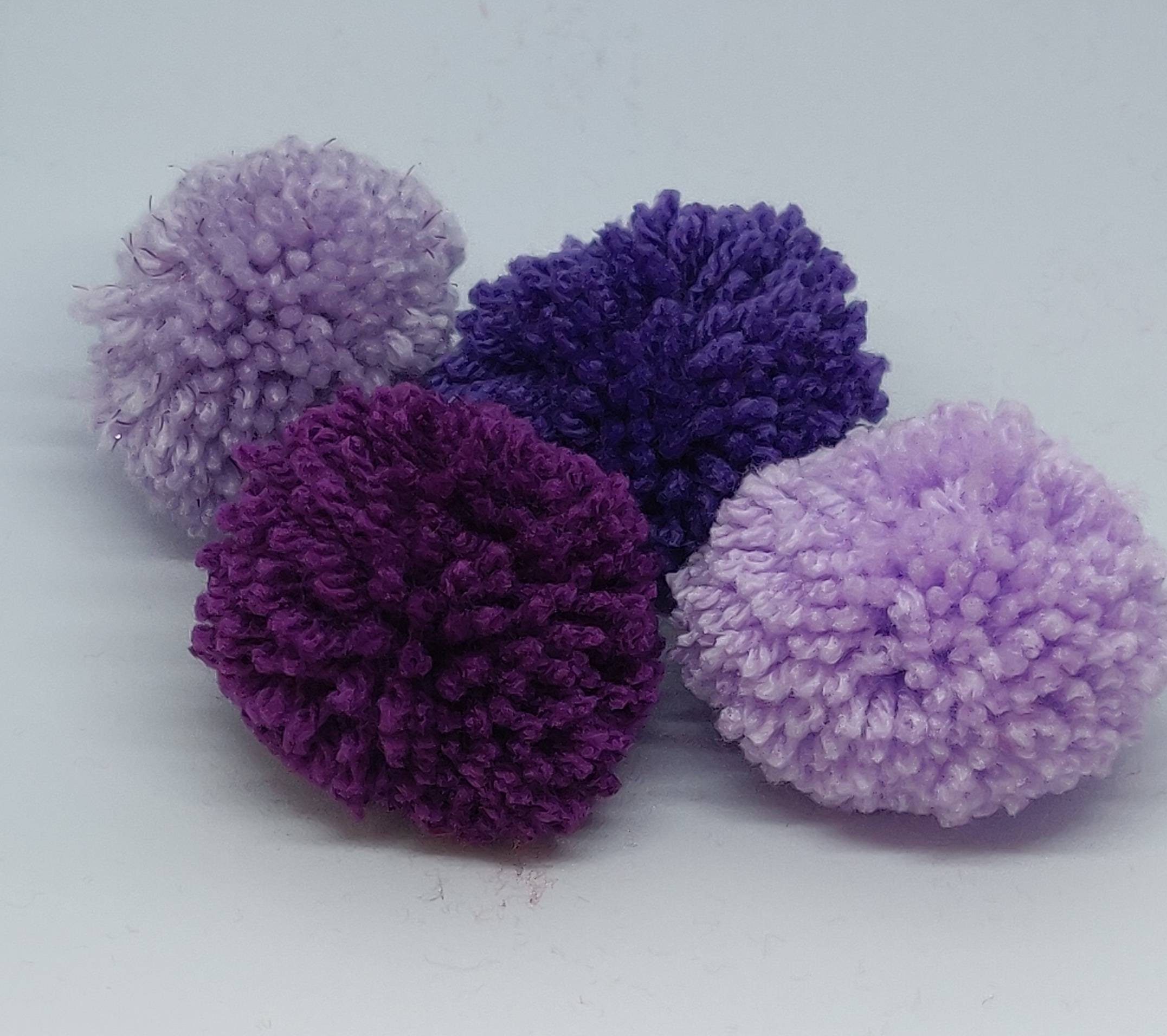 10 Pack of Pom Poms Purple Etsy UK