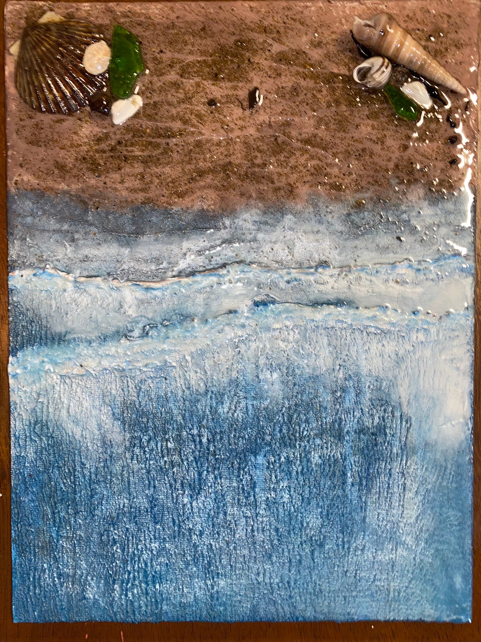 Textured ocean painting Etsy