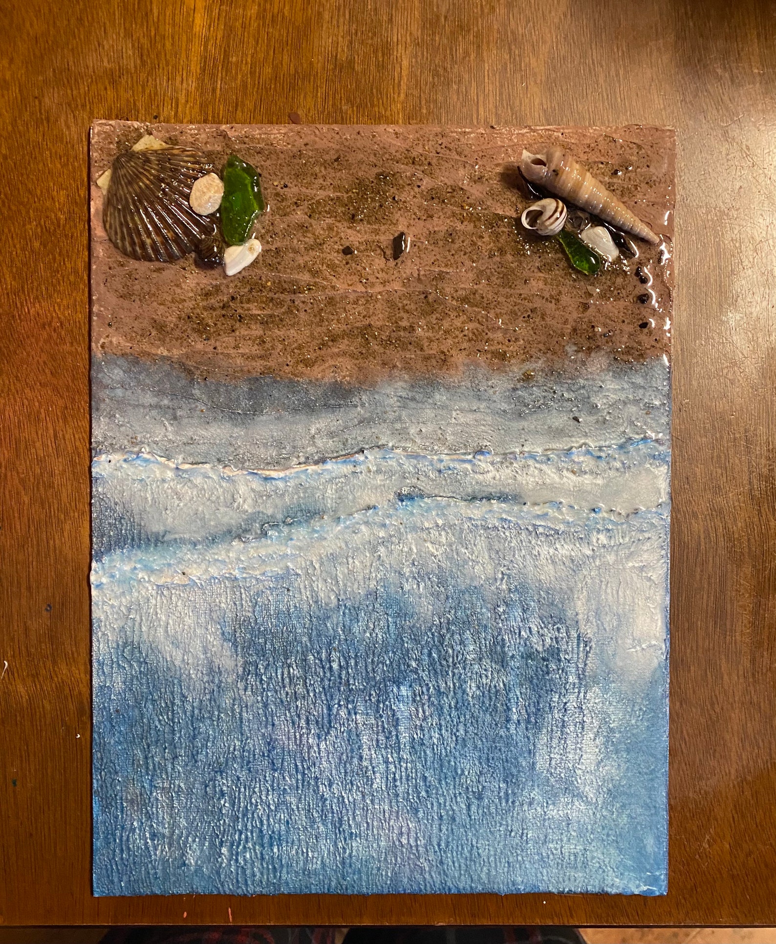 Textured ocean painting Etsy