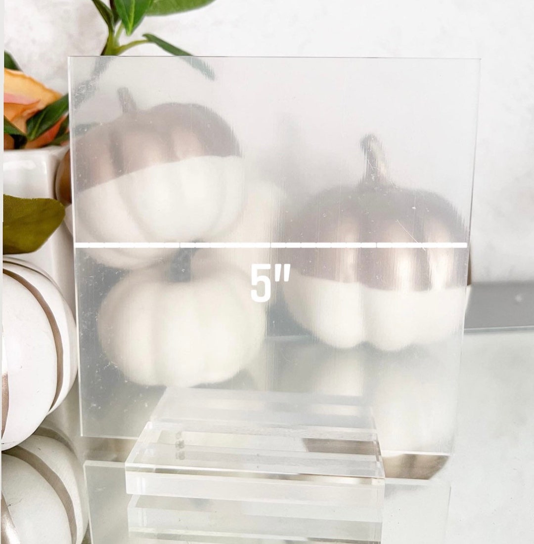 5 Square Acrylic Sign Blank, Acrylic Stand, Acrylic Table Number, DYI
