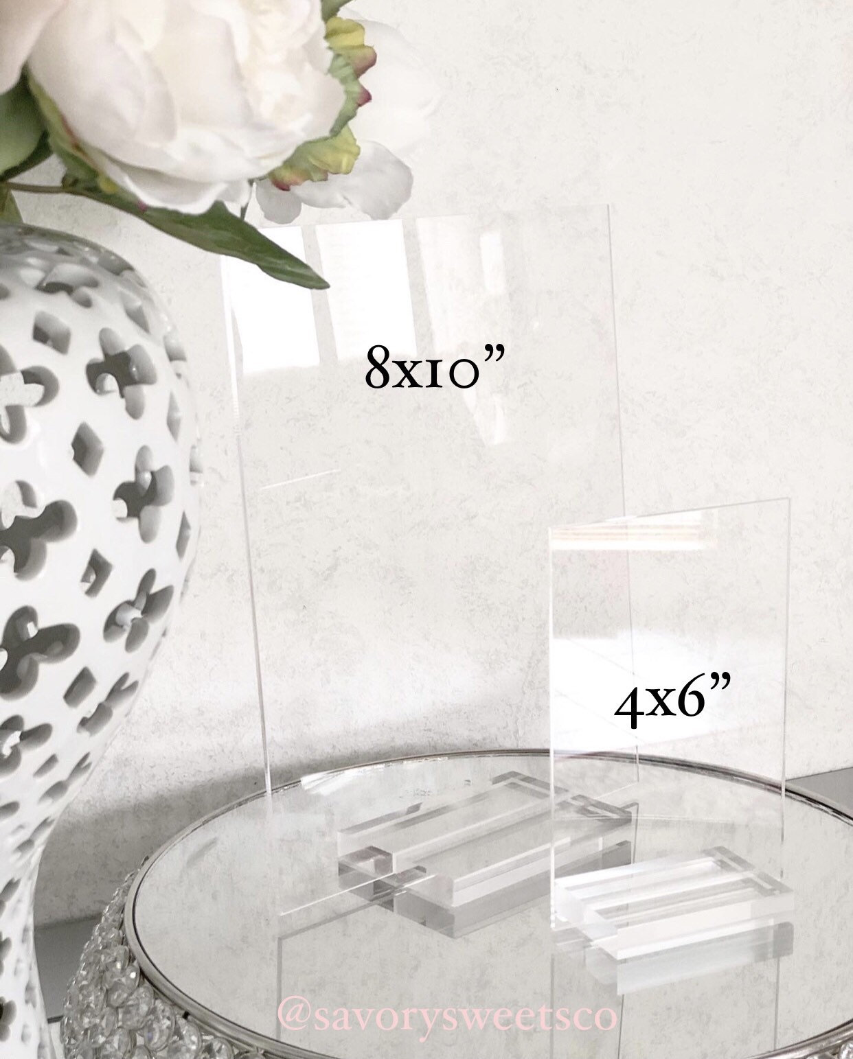Acrylic Blanks, 8x10 or 4x6 DYI Acrylic Blanks, Wedding Sign, Clear S…