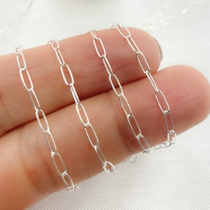 Paper Clip Chain 14 24 Inch 925 Sterling Silver Paperclip Chain