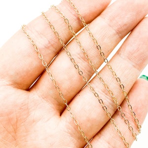 Solid Yellow Gold Chain, 14k Solid Gold Chain Necklace, Wholesale Dainty Gold 16&quot; & 18&quot; Necklaces, Genuine Gold Choker Necklace Bulk
