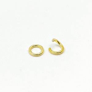 10 peças 4mm aberto 20ga 925 anel de salto de prata anel de salto, anel de conector resistente aberto Vermeil, anel de salto de conexão aberta em massa de placa de ouro de prata 925