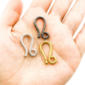 925 Silver S Hook Clasp for Jewelry Making, S Hook Eye Clasp Connector, Gold Silver Gunmetal Hammered S Hook Connector Hook, Wholesale Hooks