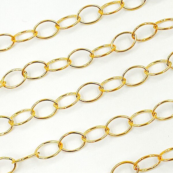 Oval Link Chain Etsy