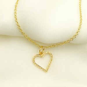 14K Solid Gold Heart Charm with Diamonds 14x15mm.Heart Shape Charm for necklace, love pendant, wholesale charms & solid gold pendants. GDP87