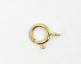 10 pcs 14/20 Gold Filled 5 mm Spring Ring Lock, 14k Gold Filled Jewelry Findings Bulk, Wholesale Gold Clasps, Gold Spring Ring Clasp Bulk