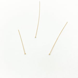 10pcs 1.5 inch 26 Gauge 14k Gold Fill Head Pin, Gold Head Pins, Gold Filled Findings, Jewelry Making Head Pin Findings, Gold Fill Supply