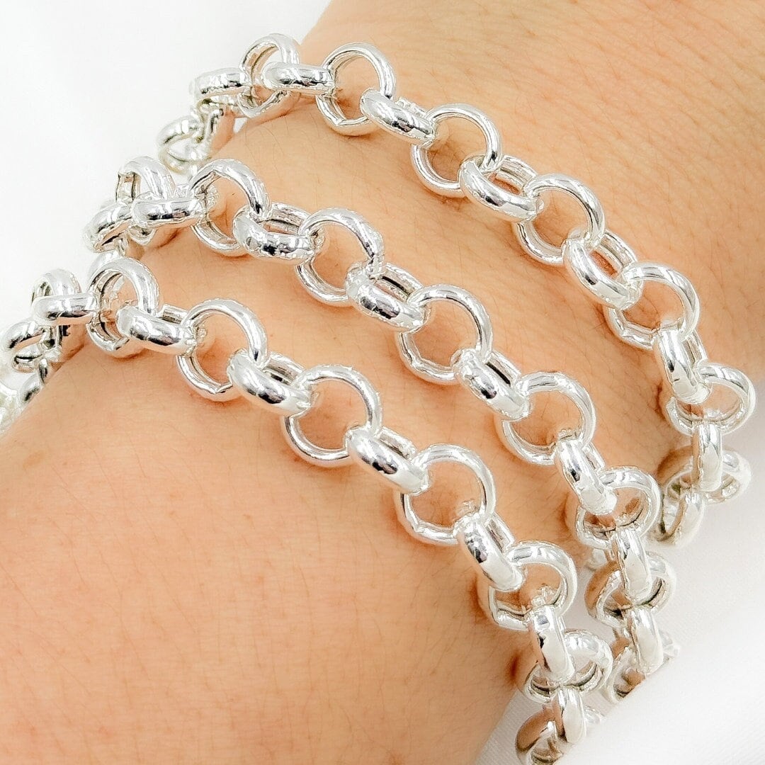 925 Sterling Silver Rolo Link Chain, Permanent Jewelry, Jewels and ...