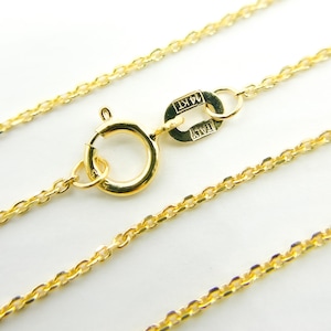 Real 14k Gold Cable Chain, Dainty cable Chain Necklace Bulk, 14k Gold Oval Link Necklace, Solid 14k Gold Delicate Necklace. 030KFS