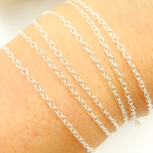 Sterling Silver Cable Chain, Cable Chain, Silver Chains Wholesale, Silver Chains Bulk, Permanent Jewelry, Jewels and Chains. 1617SS