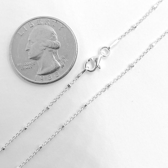 Satellite Saturn Adjustable Bead Chain Necklace Rhodium on Sterling Silver Satellite Saturn Adjustable Bead Chain Necklace Rhodium on Sterling Silver