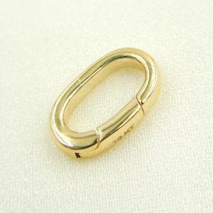 13x8mm 14K Solid Gold Oval Clasp, Oval Clasp Wholesale, Gold Oval Clasp, Permanent Jewelry, 14K Solid Yellow Gold Findings.  694-14K