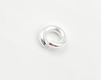 10pcs Sterling Silver Open Jump Ring, 4mm 18ga, Jewelry Supplies. 5004525