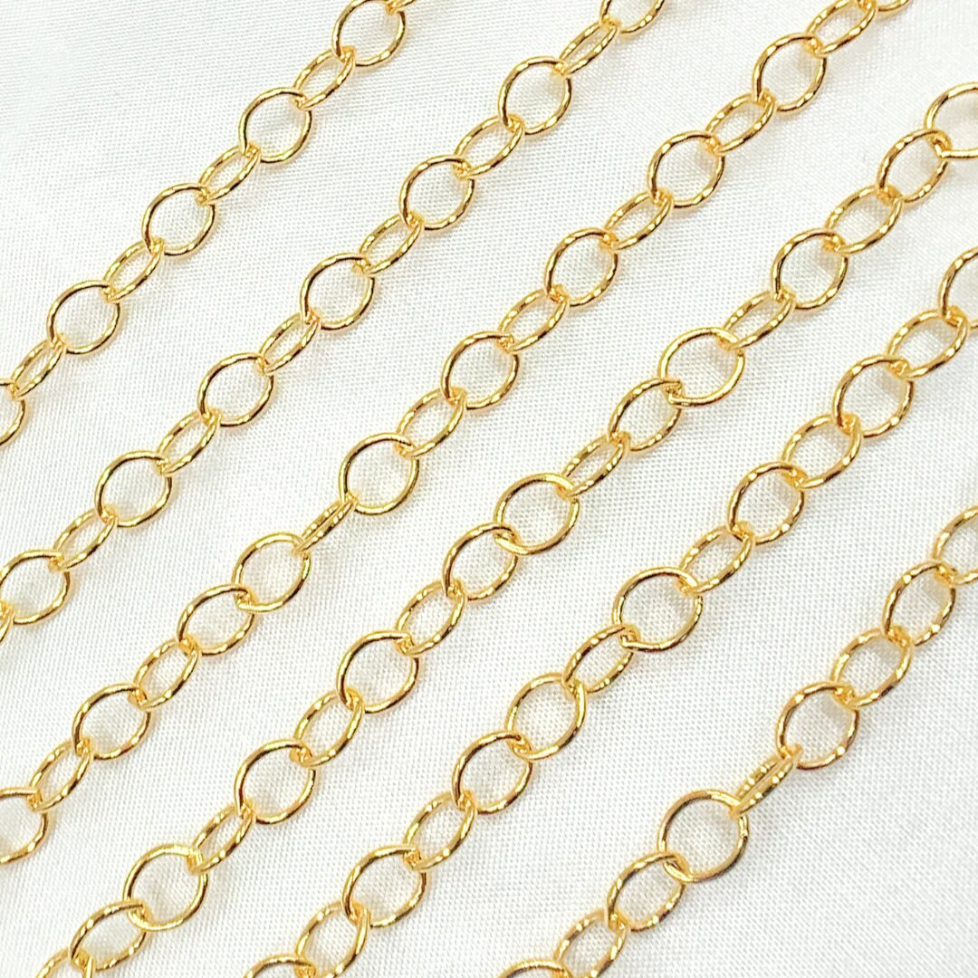 1 FT 14k Gold Filled Oval Cable Link Chain by Foot. Link