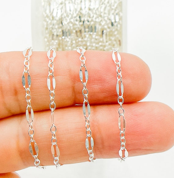 Silver Finding Chain, Silver Plated Jewelry Making Chain, DIY Necklace  Chain, Silver Purse Chain Replacement, Assorted Styles, 1 foot, GemMartUSA  (SPCH)