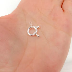 10 mm 925 Sterlingsilber-Federringverschluss, Großhandelszubehör für die Schmuckherstellung. HSRL10SS