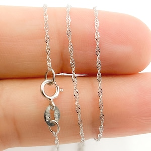 14k Solid White Gold Wheat Chain, Dainty Snake Chain Necklace, Wholesale Gold 16&quot;, 18 & 20&quot; Necklaces, Shiny Gold Choker. 016G2SLMSIT2WG