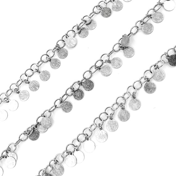 Oxidized sterling silver hotsell chain by the foot