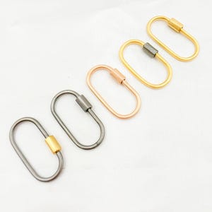 Sterling Silver Matte Oval Screw Lock, Wholesale Jewelry Supply, DIY Jewelry Making Components. DC605M