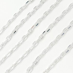 Cadena Marina de plata de ley de 5 x 3 mm, collar y pulsera sin terminar (se vende por metro). Y9SS imagen 3