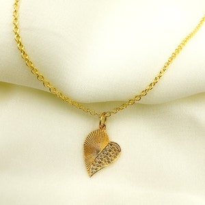 14K Solid Gold & Diamonds Heart Charm 18x13mm, love gold pendant , delicate heart charm, wholesale bulk charms and pendants. GDP57