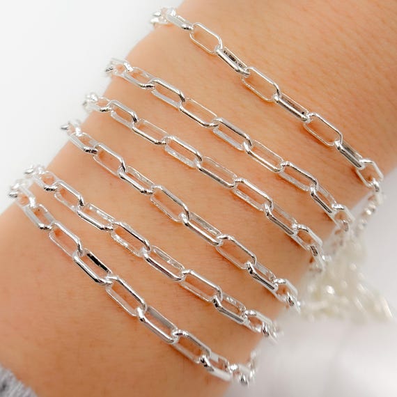 重厚シルバー925 リンクチェーンネックレス&ブレスレットセット イタリア製