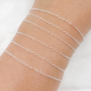 Sterling Silver Cable Chain 2mm 16-24'', Vintage Cable Chain