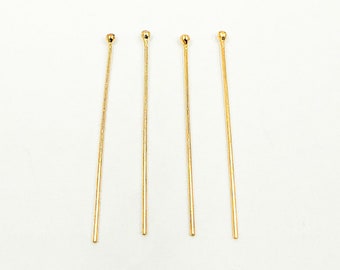 10pcs 1 inch 24 Gauge 14k Gold Fill Ball Head Pin, Gold Filled Findings, Jewelry Making Head Pin Findings, Gold Fill Supply. ç