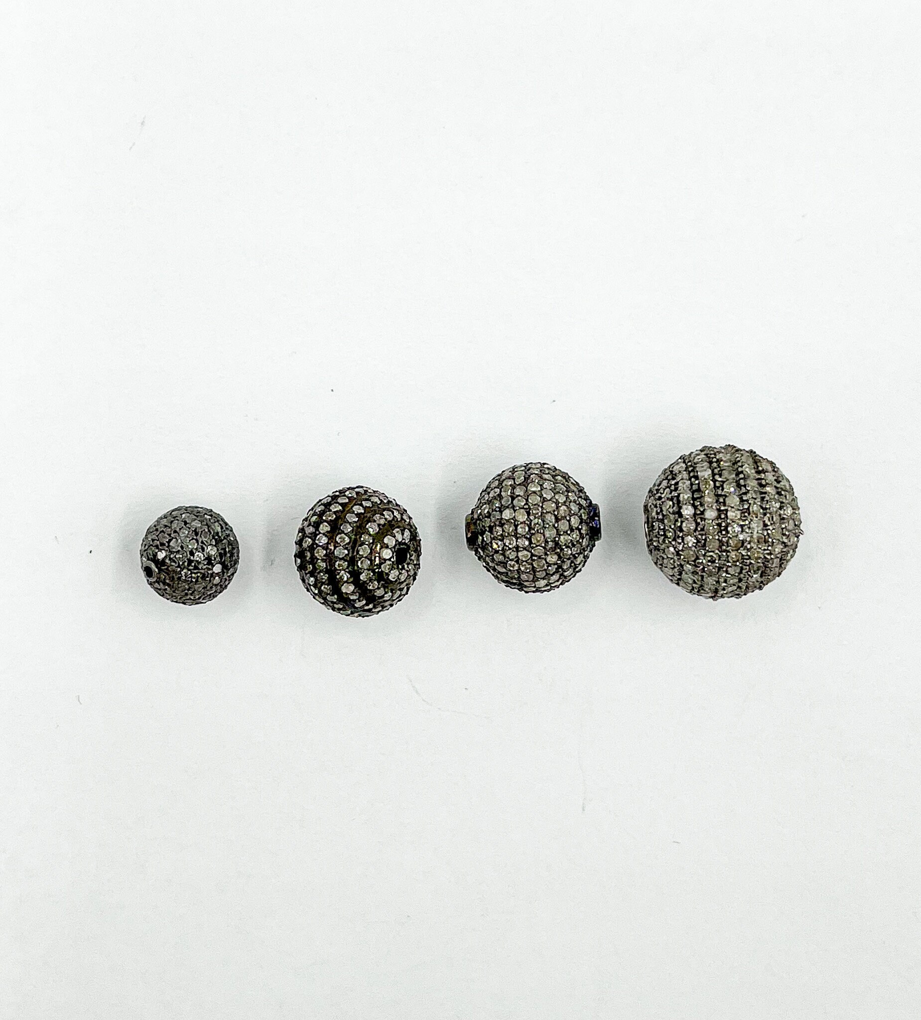 Pave Diamond Ball Bead 8 mm 9 mm 10 mm y 12 mm Round Gunmetal 925 Silver Bead Pave Diamond Findings Black Rhodium Diamond Jewelry Supply Etsy Mexico