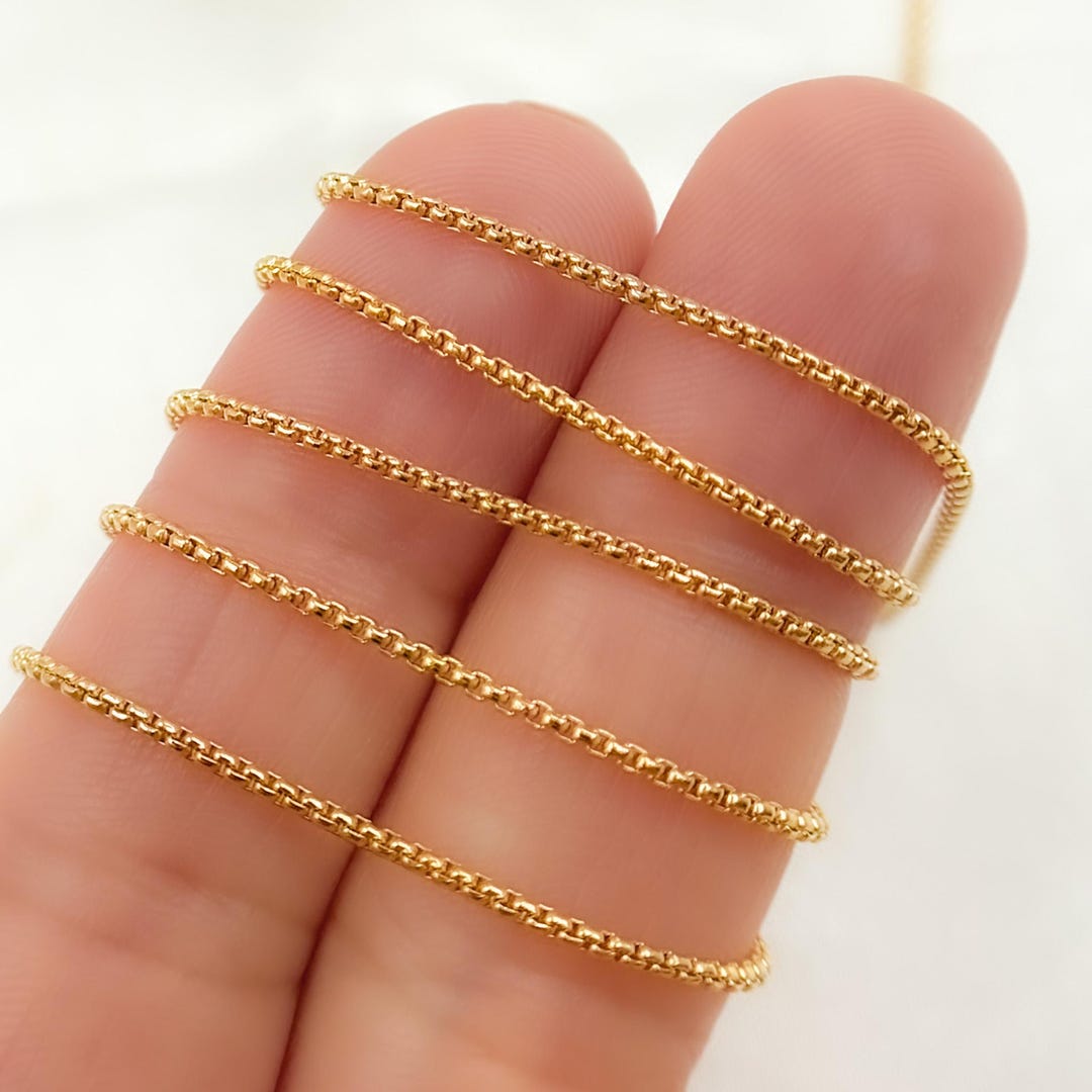 14k Gold Filled Rounded Box Chain, Bulk Jewelry Supply. 774GF - Etsy