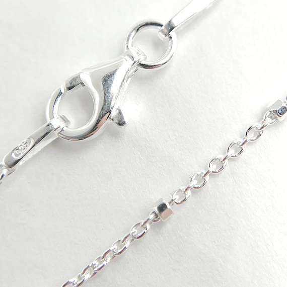 925 Sterling Silver Necklace, Cube Satellite Finished Necklace 16