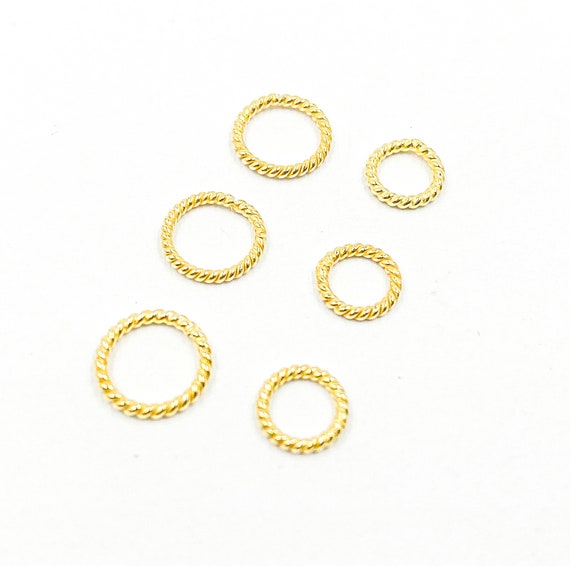 90 Pezzi 10MM Piatto Chiuso Ritorto Jumpring Antico Argento Sterling Cromato 932 - Foto 7