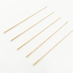 10pcs 1.5 inch 24 Gauge 14k Gold Fill Head Pin, Gold Head Pins, Gold Fill Findings, Jewelry Making Head Pin, Gold Fill Supply. 720C1.50