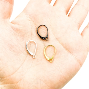 2 pcs Lever Back Earring Wire, Sterling Silver Lever back Ear Wire, Assorted Plating Lever Back Earring Hooks, 925 Silver Finding Wholesale