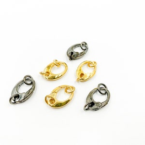 Sterling Silver Oval 17x11 mm Oval Clasp, Gold Clasps Wholesale, 925 Sterling Silver Rectangle Lock Findings Bulk, Large Silver Lock Bulk