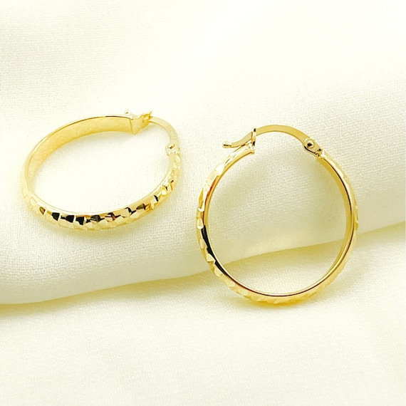 [Golden dew] 韓国☆18K Gold☆Tiamo 3 Hoop Earrings Golden dew] 韓国☆18K Gold☆Tiamo 3 Hoop Earrings (GOLDEN
